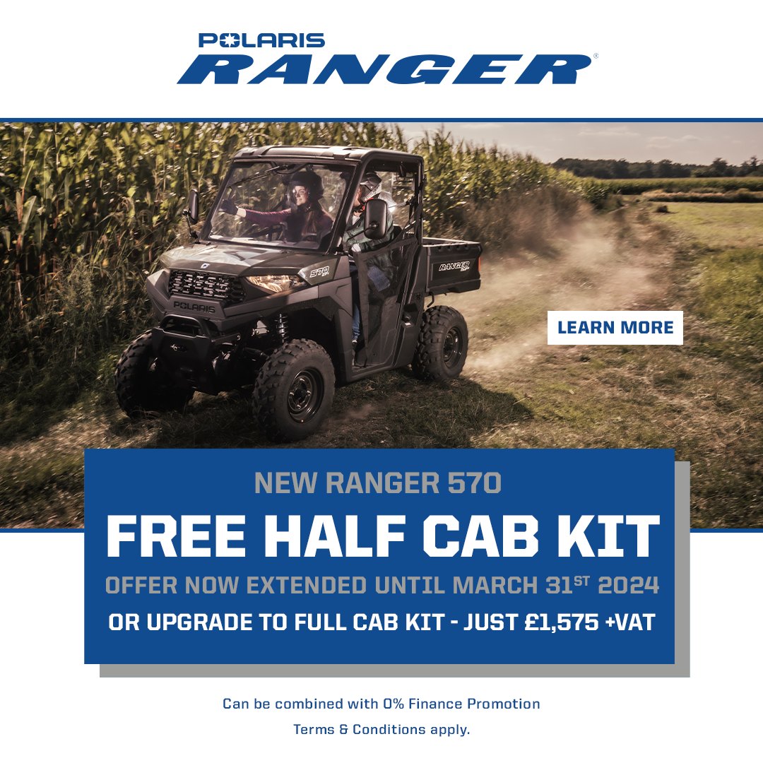Free half cab kit with Ranger 570